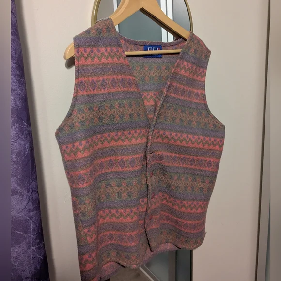 Vintage 80's-90's Fleece Vest - Picture 1 of 4